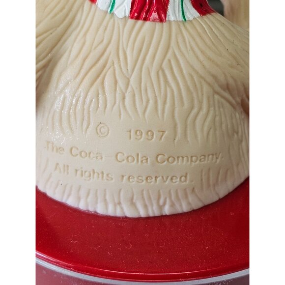 1997 Coca-Cola Polar Bear Plastic Singing  Mug W/ Lid & Handle - Picture 4 of 8